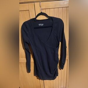 Victoria’s Secret Black V-Neck Long Criss cross long Sleeve/ extra large